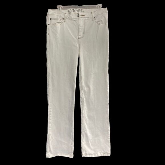MATILDA JANE GOOD HART Windsor Straight Crop Size 10 White Jeans Inseam:26” - Picture 1 of 12